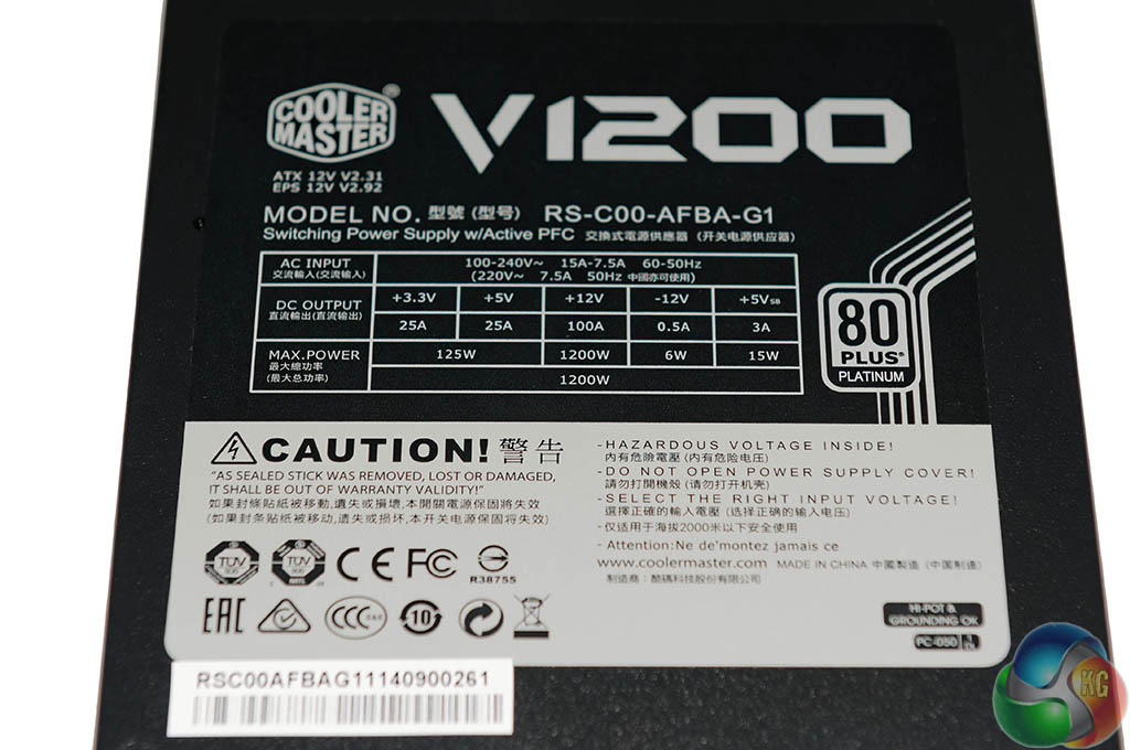 Cooler Master V1200 Platinum Power Supply Review | KitGuru