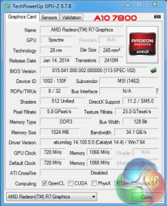 A10-7800 GPU-Z