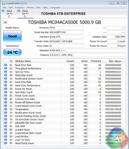 Toshiba 5TB Enterprise CrystalDiskInfo