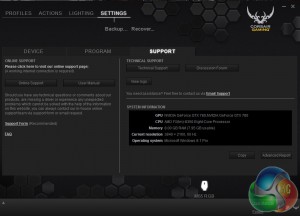 M65 Settings Support