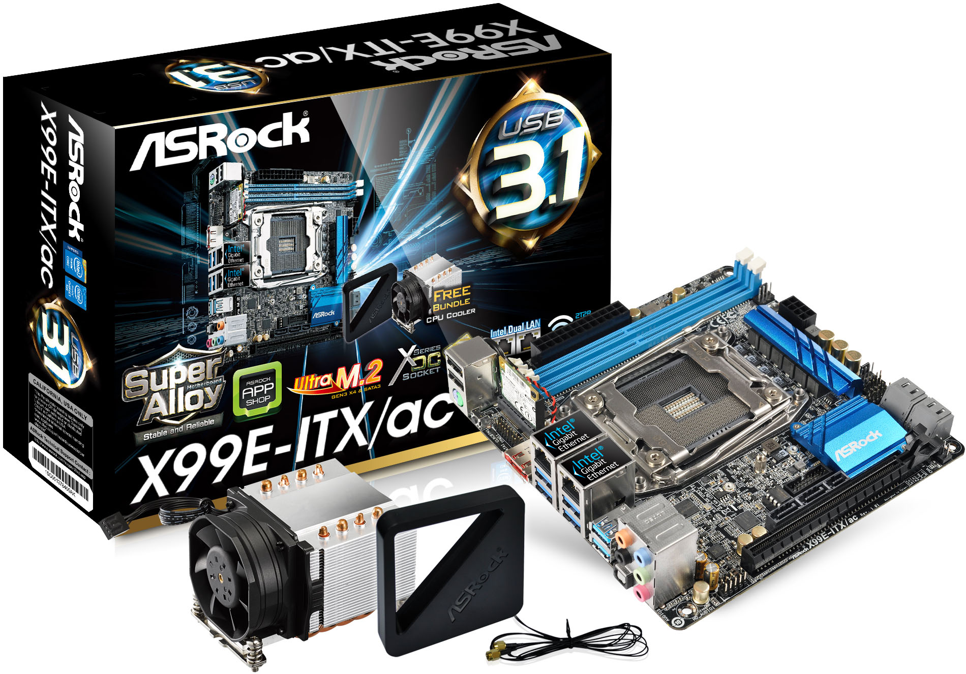 Asrock unveils ultimate mini-ITX: Intel X99, O.C. socket, USB 3.1, 802