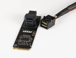 MSI’s M.2 to Turbo Mini-SAS HD adapter card