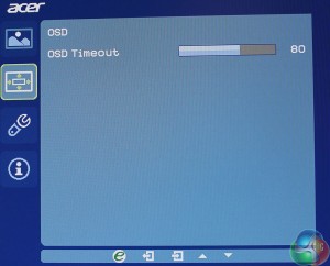 Acer S27 OSD Timeout