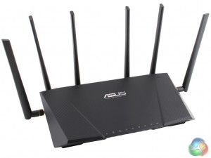ASUS-RT-AC-3200-Review-KitGuru-Front-with-Antenna