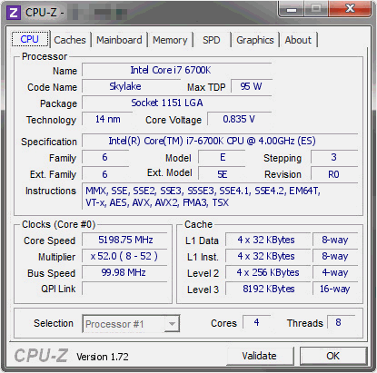 Intel Core I7 6700k Skylake Overclocked To 5 20ghz With Air Cooling Kitguru