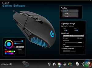 G303 Software Lighting Window