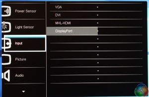 Philips 241P OSD Input