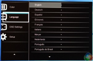 Philips 241P OSD Language