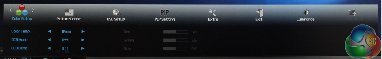 AOC U32 OSD Color