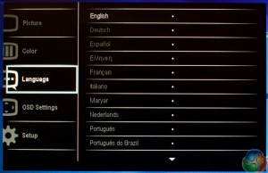 Philips 272G OSD Language