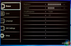 Philips 272G OSD Picture