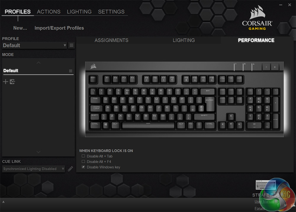 Corsair Gaming STRAFE Silent RGB mechanical keyboard KitGuru Part 4