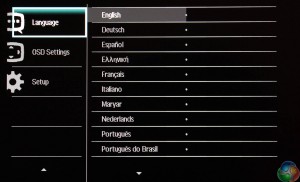 Philips OSD language