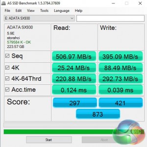 AS SSD ADATA Results