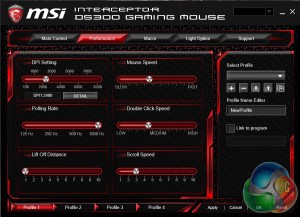 MSI Performance Screen