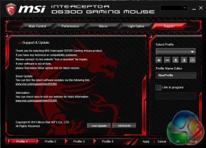 MSI Support Screen