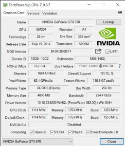 GTX 970 GPU Z