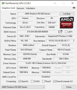 R9 290 GPU Z