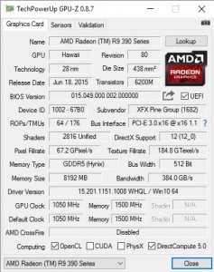 R9 390 GPU Z
