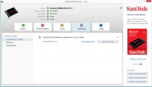 SSD Dashboard Settings