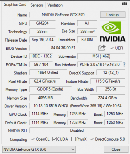 970 GPU Z