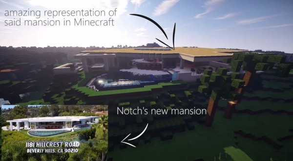 Notch’s new $70 million pad has been recreated in Minecraft | KitGuru