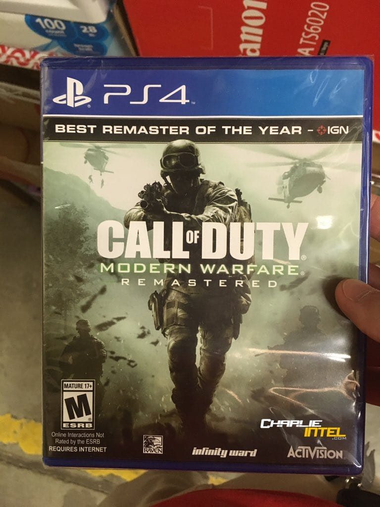 call of duty modern warfare remastered ps4 price