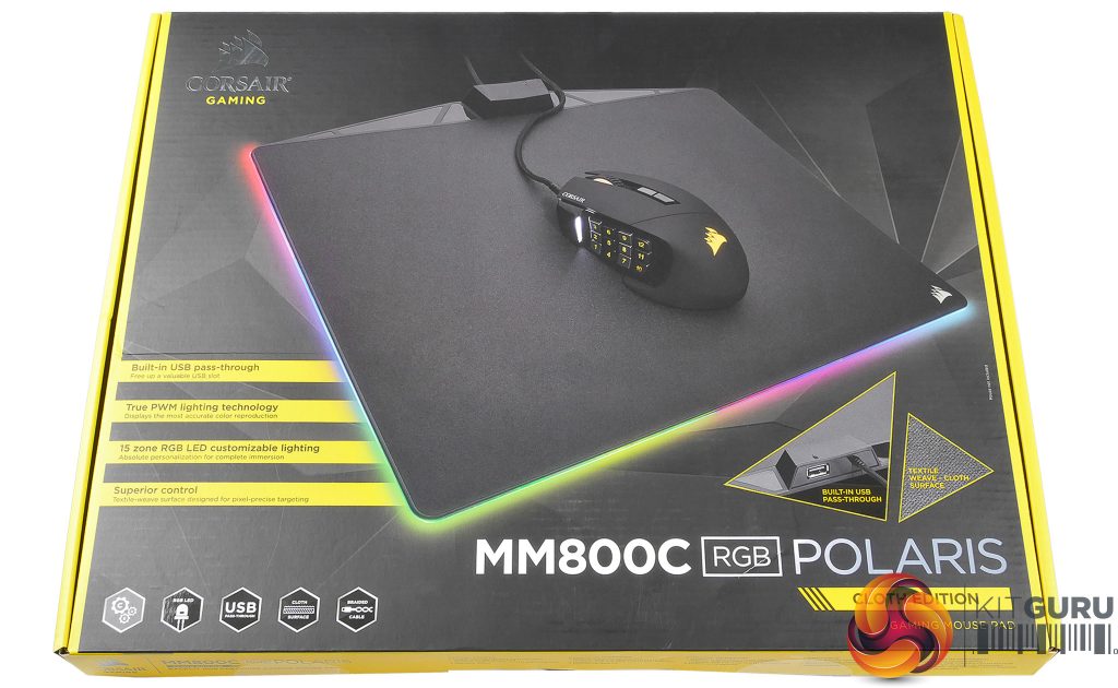Corsair MM800C RGB POLARIS PadCloth Edition w/ Corsair Glaive KitGuru