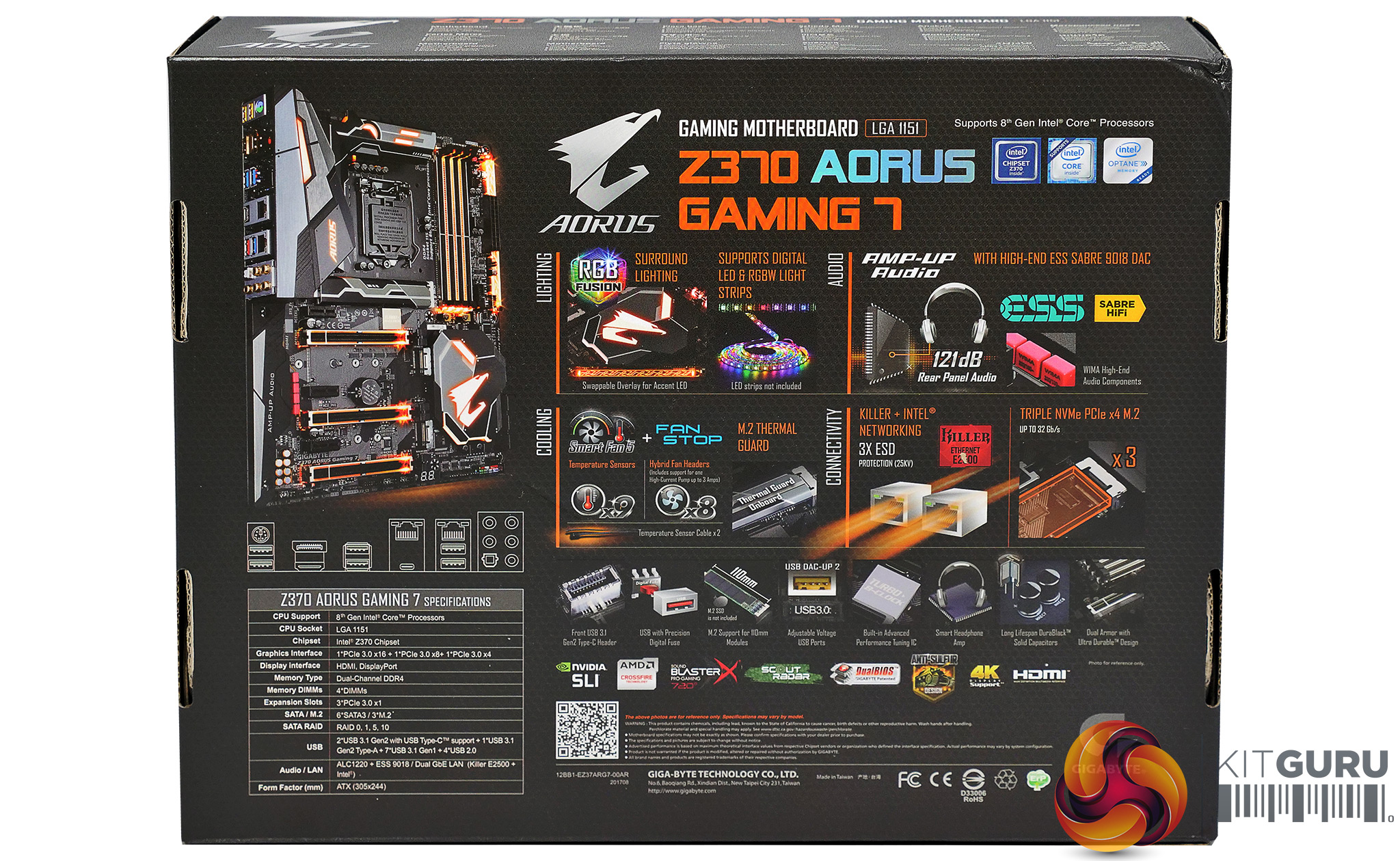 Z370 Aorus Gaming 7 from Gigabyte – High end Intel 8th Gen mobo | KitGuru