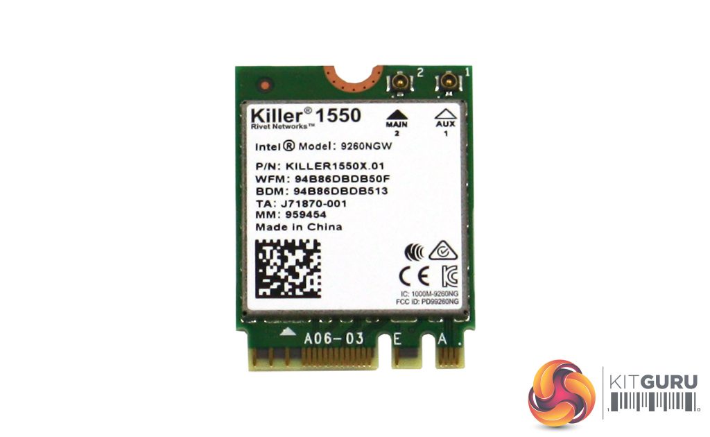 Rivet Networks Killer WirelessAC 1550 Gaming WiFi Network Adapter