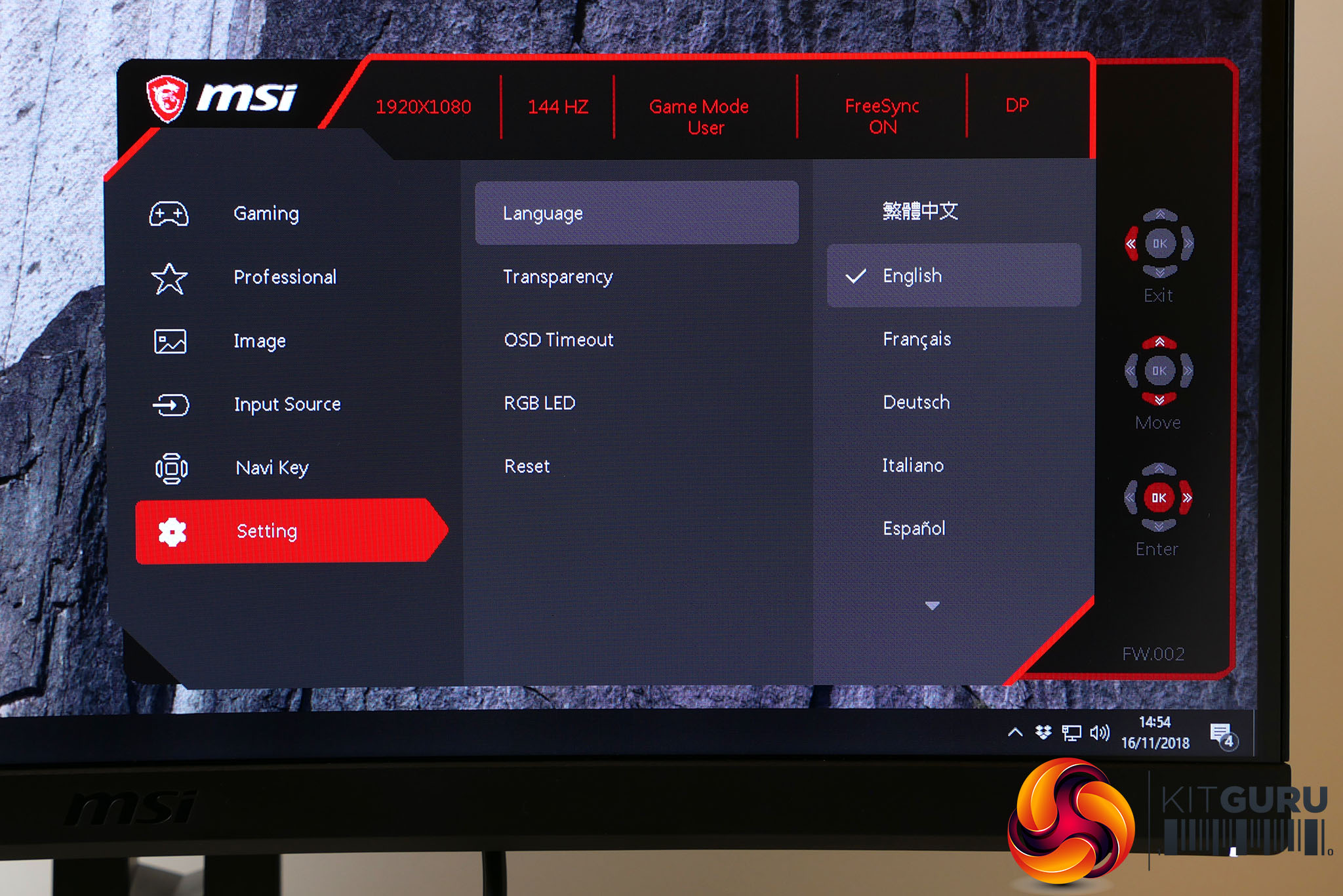 MSI Optix MAG271CR Gaming Monitor review KitGuru Part 3