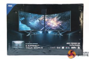 aoc 144hz 32in curved monitor gaming review box kitguru displayport hdmi 8m cables wire along power