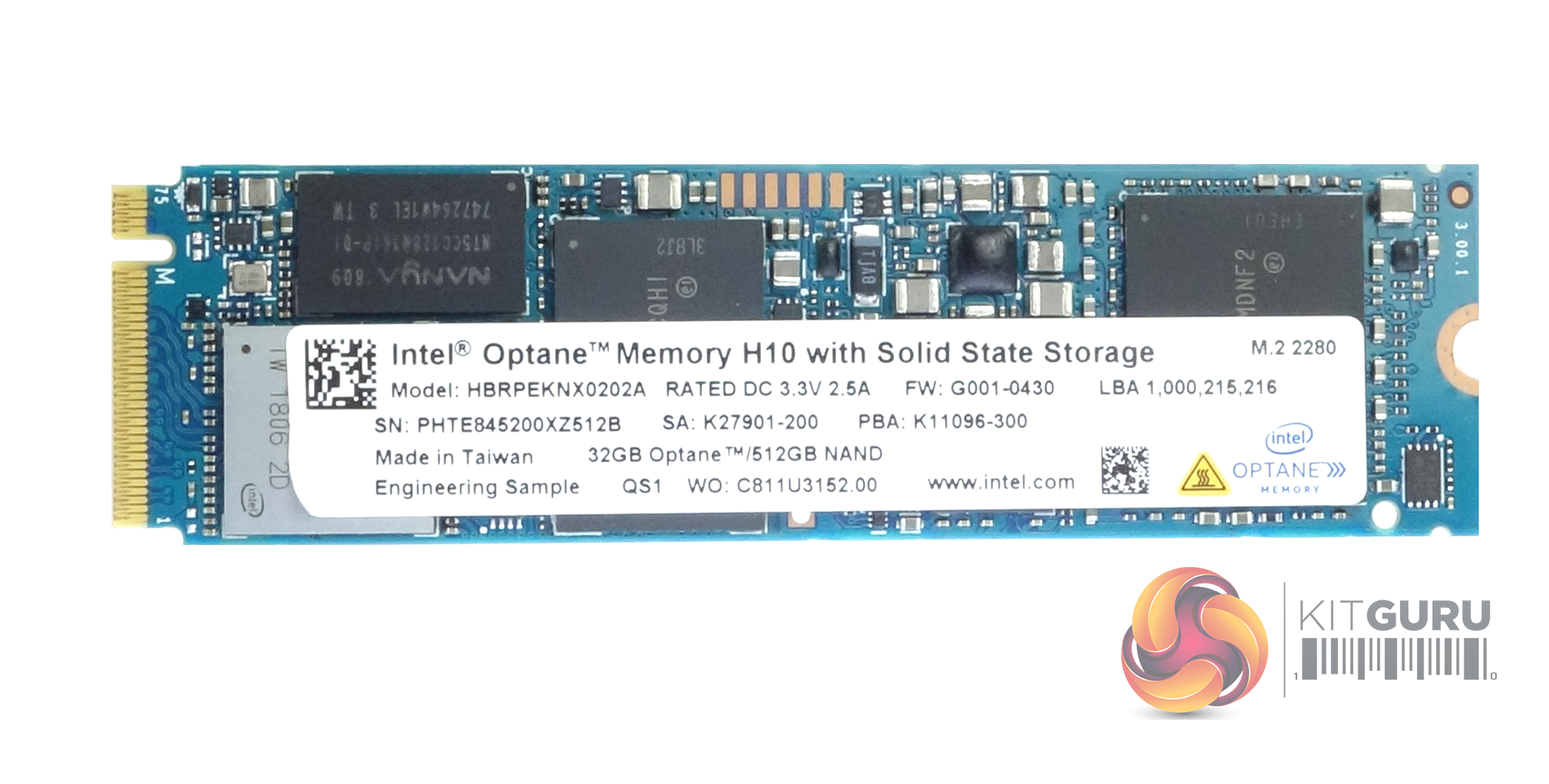 Intel Optane Memory H10 32GB +512GB