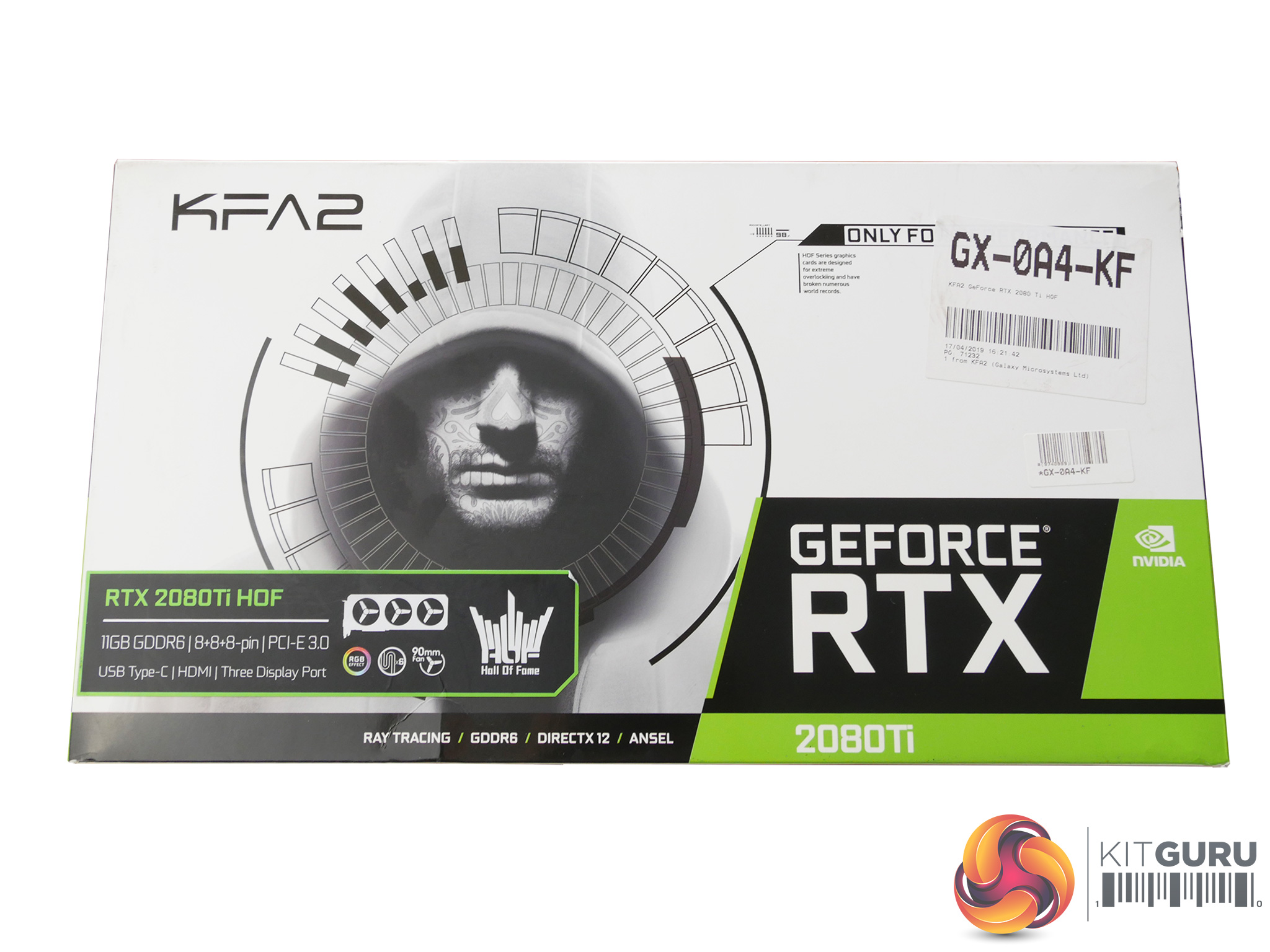 GeForce RTX 2080 Ti Hall Of Fame : Turing en costume blanc chez KFA2