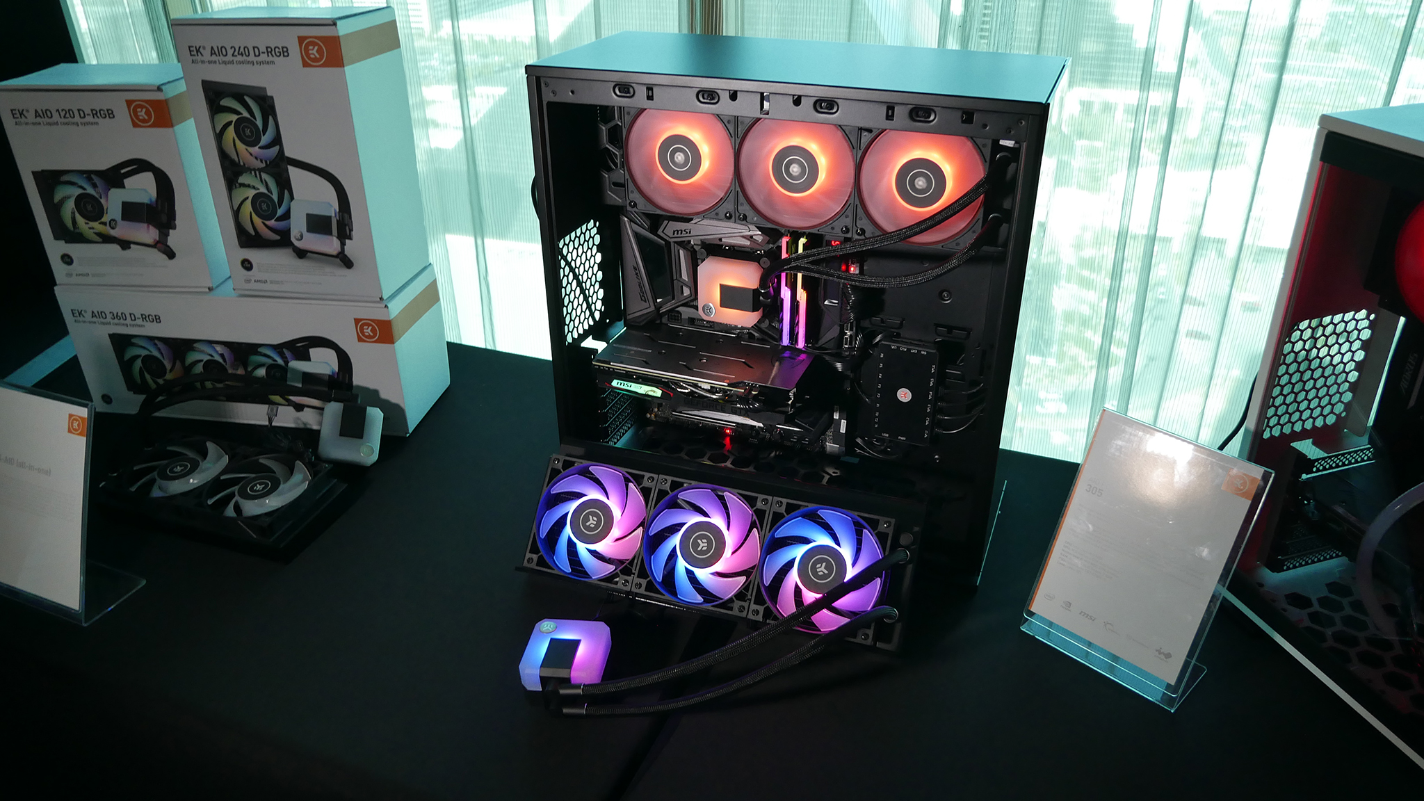 EK 360mm AIO D-RGB All-in-One Liquid CPU Cooler With EK-Vardar High ...