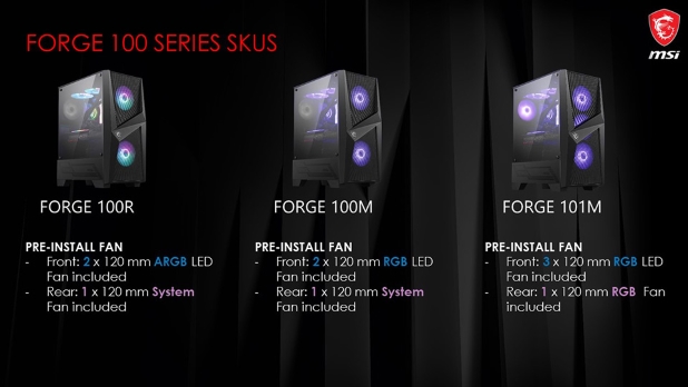  MSI MAG Series FORGE 100R, Mid-Tower Gaming PC Case