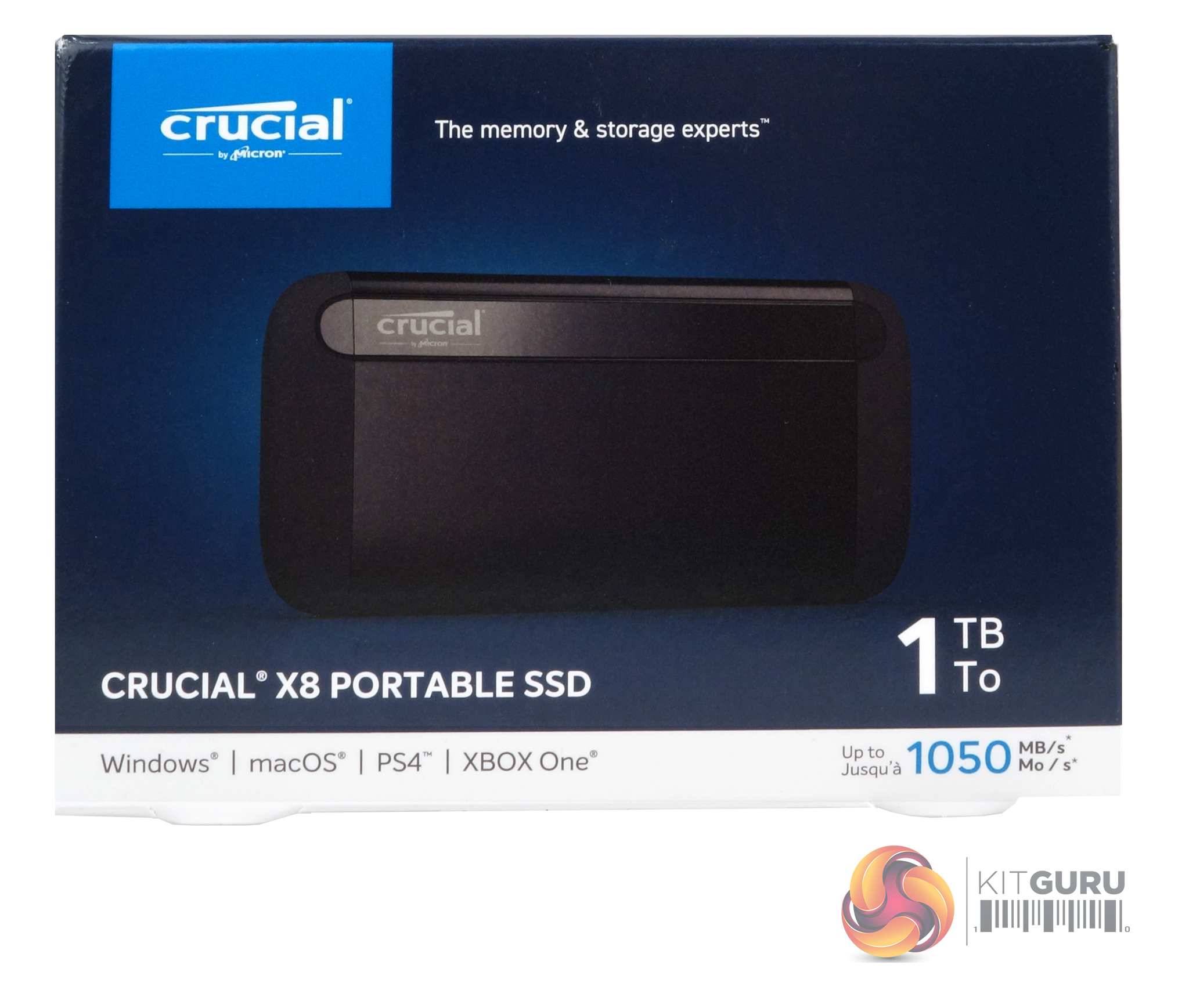Crucial 1TB X8 USB SSD Front With Cable - ServeTheHome