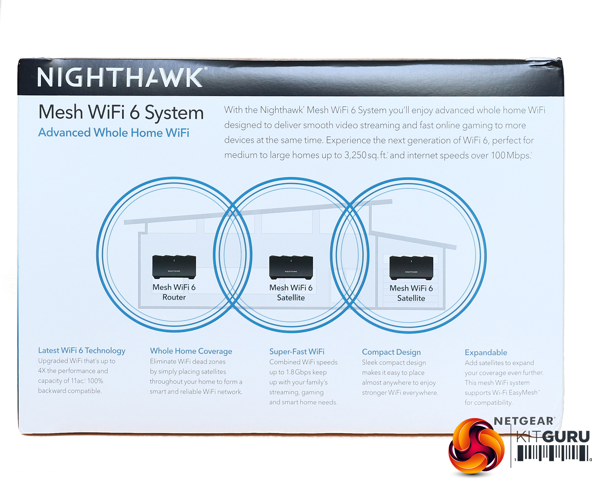 MK63 Nighthawk Mesh System with WiFi 6 3-Pack