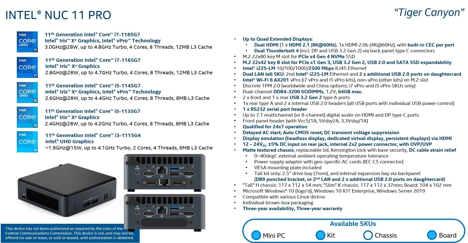 Barry gloeilamp raket Intel “Tiger Canyon” NUC 11 Pro specifications have leaked | KitGuru