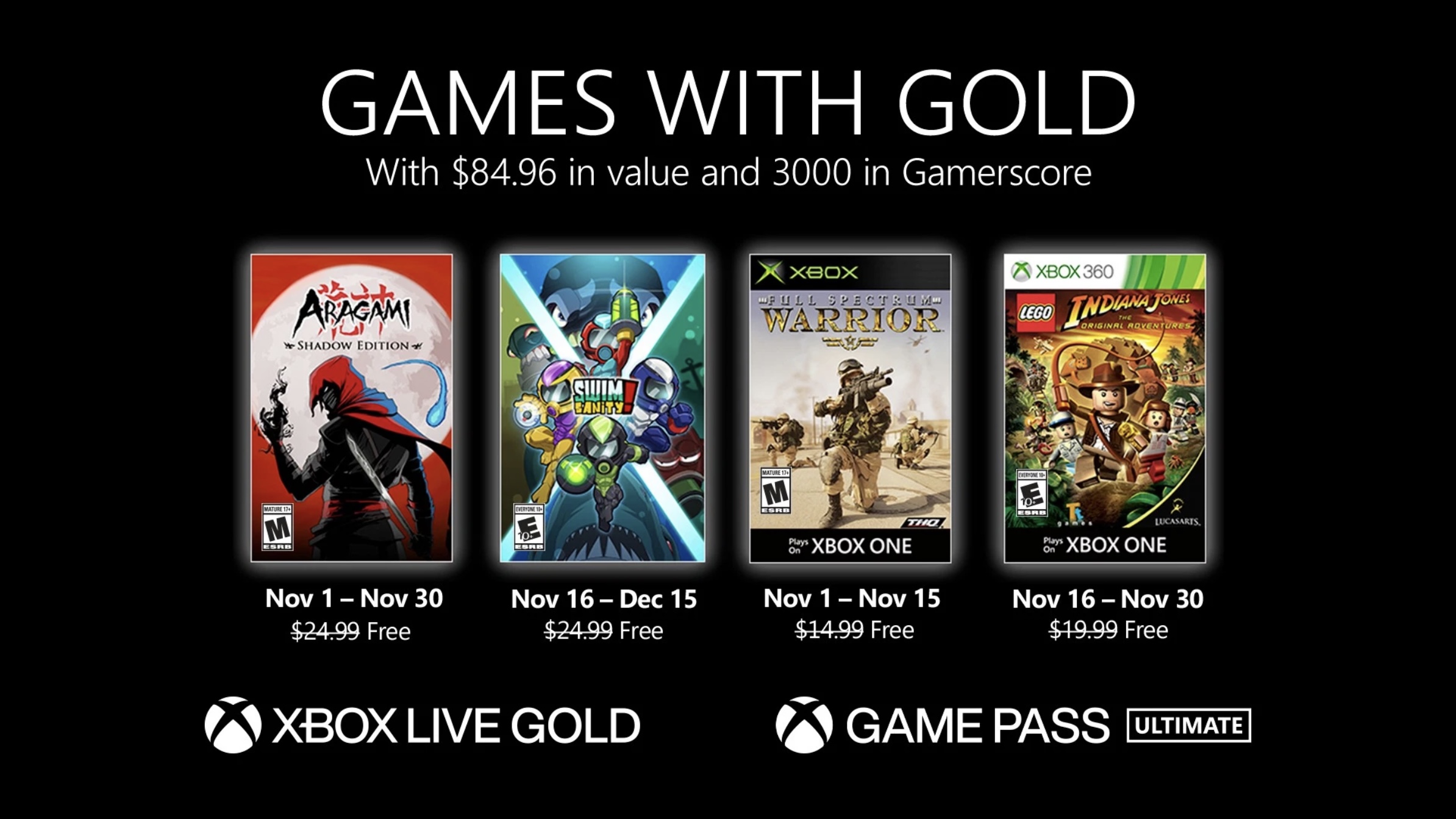 Xbox Games With Gold will no longer include Xbox 360 games