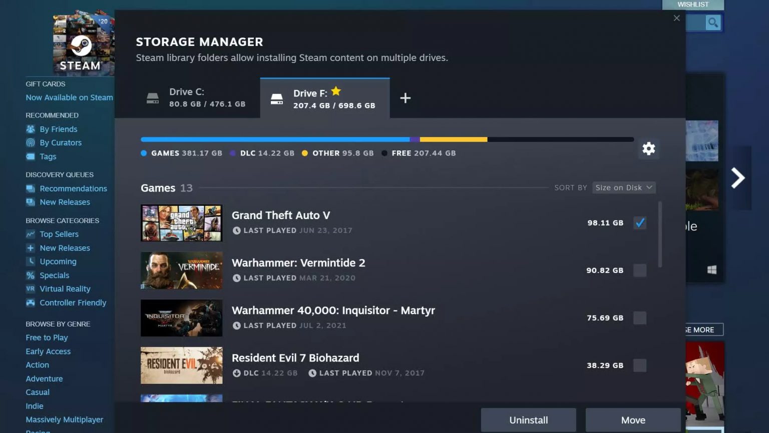 New Steam Client Beta Update Improves Storage Management KitGuru