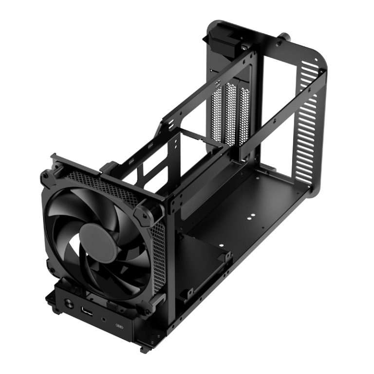 The new Jonsbo V11 mini-ITX case can be set up vertically or ...