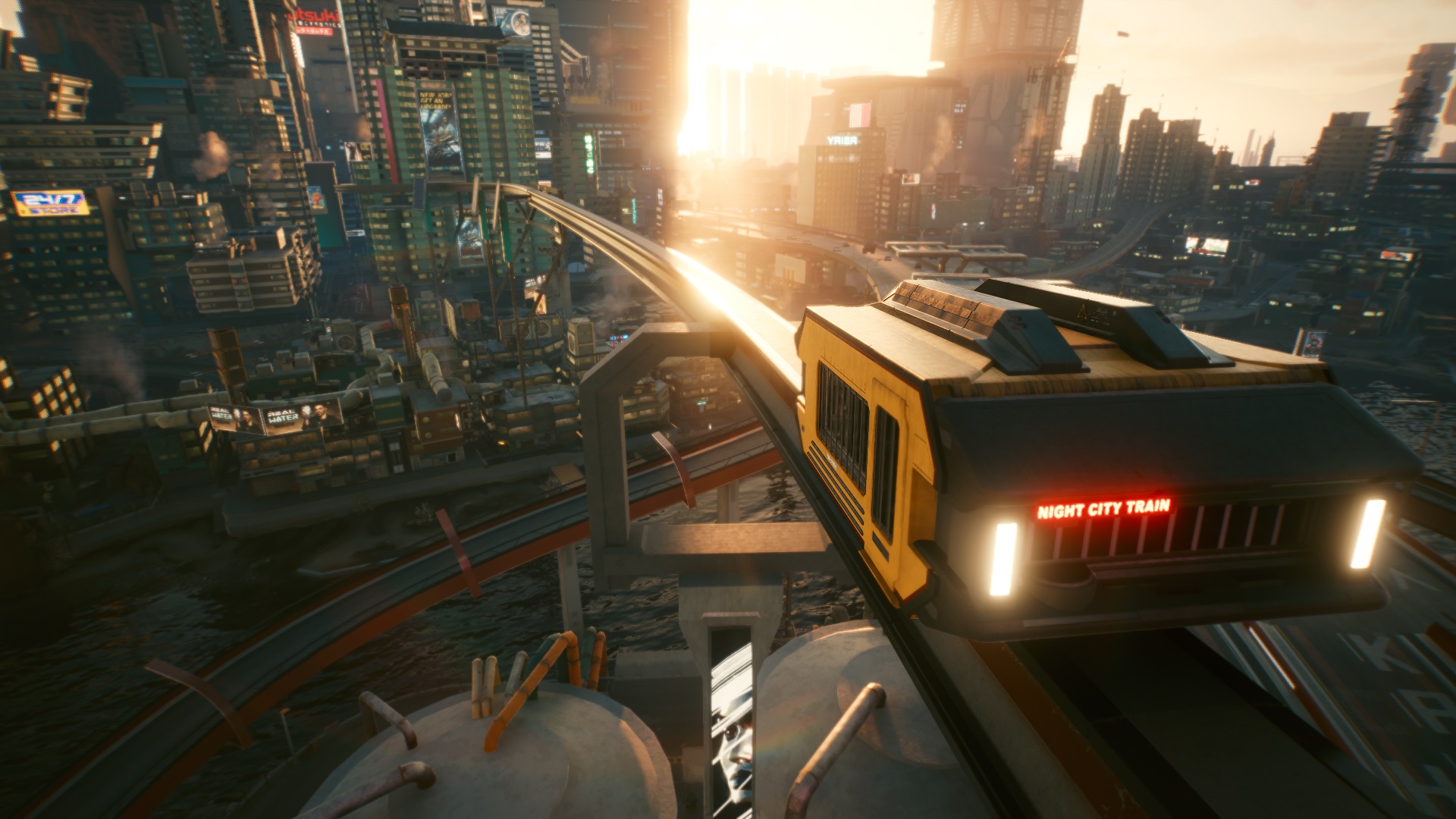 Cyberpunk 2077 PC Wallpaper Showcases V's Metro Commute - GameSpot