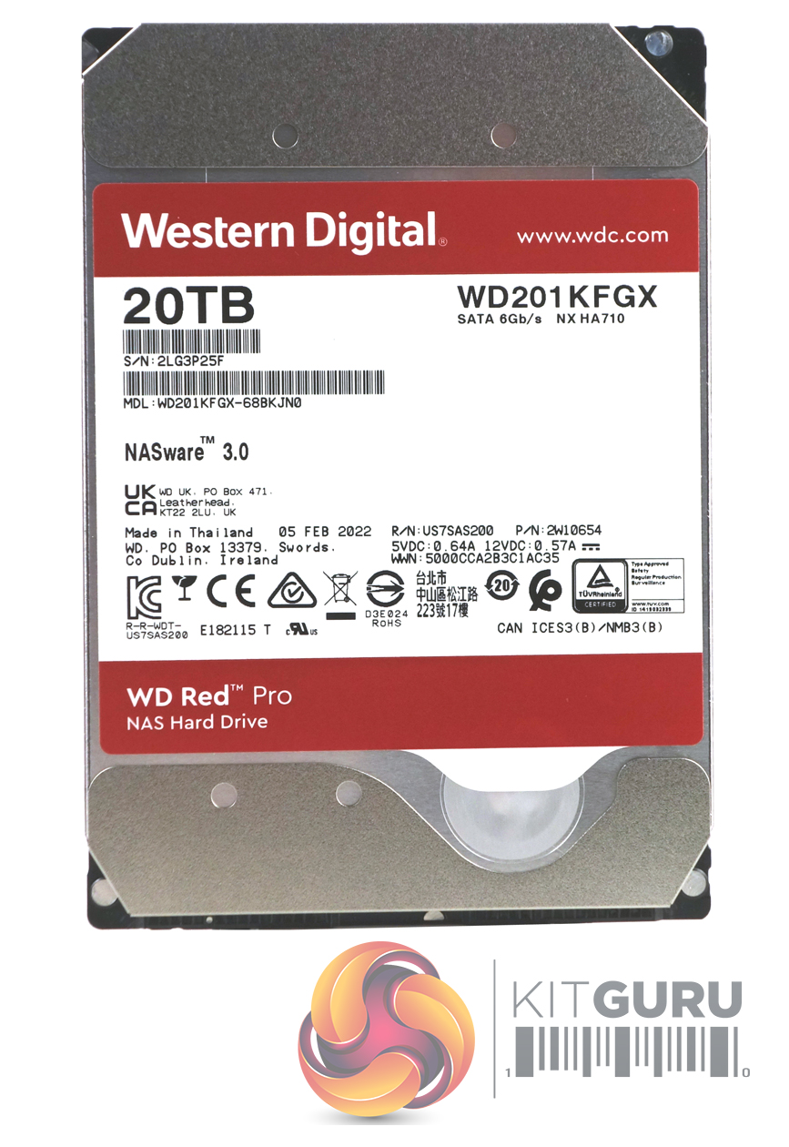 WD 20TB Red Pro 7200 rpm SATA III 3.5 Internal