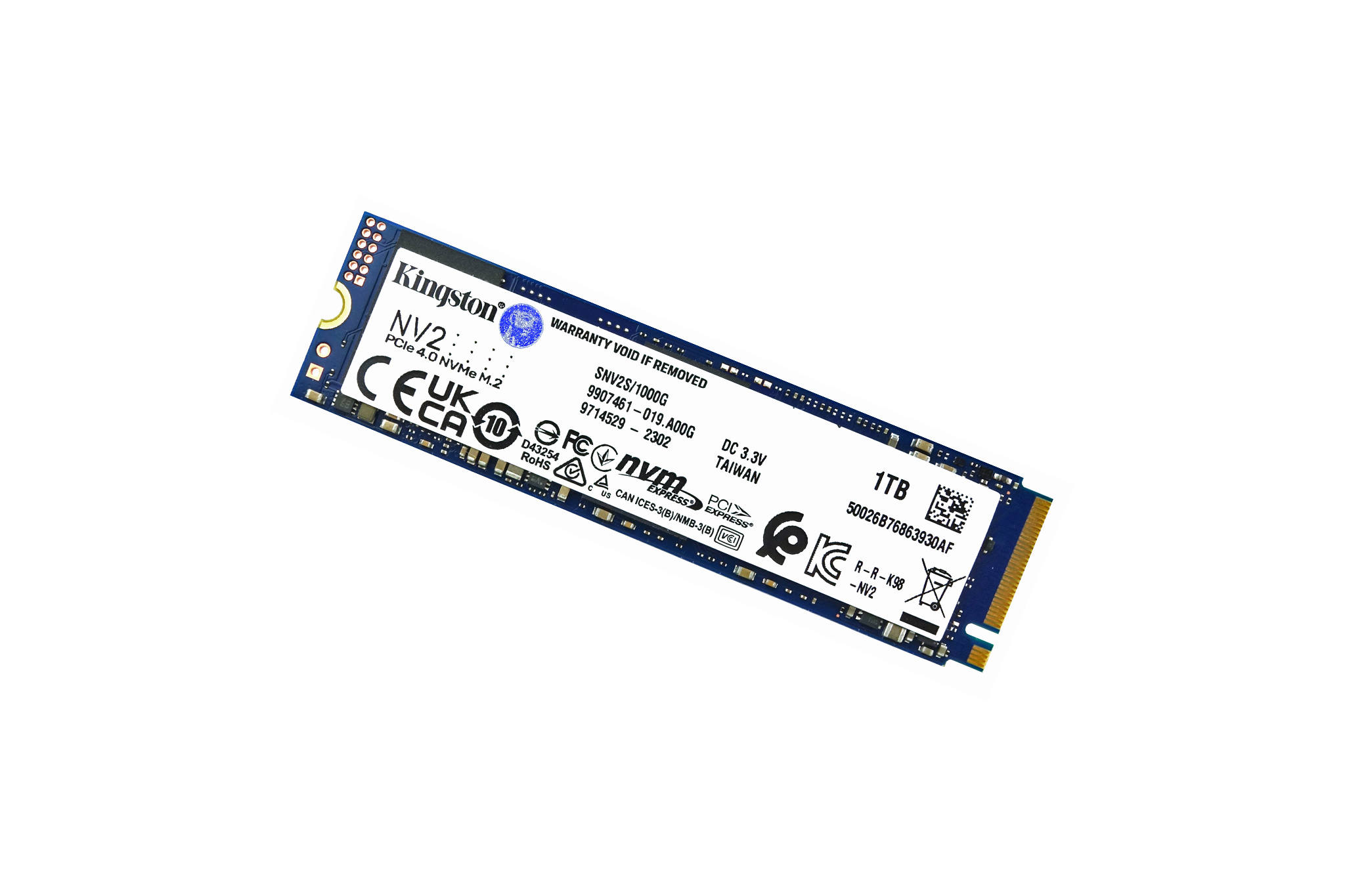 Kingston NV2 M.2 1TB PCIe 4.0 3500 MB/s solid state drive (SNV2S/1000G)