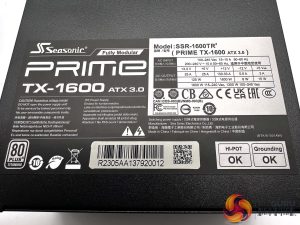 Seasonic Prime TX-1600 ATX 3.0 1600 W - PRIME-TX-1600-ATX30 