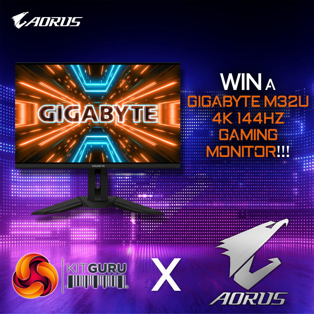 Win a Gigabyte Aorus M32U 4K/144Hz gaming monitor! (Closed)