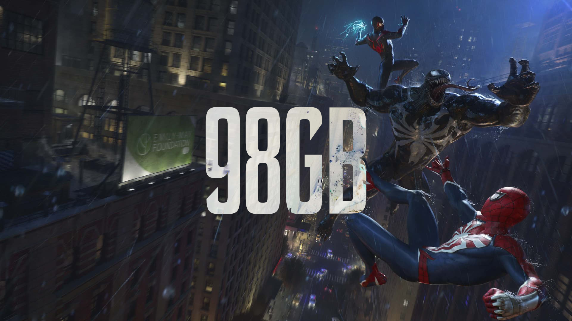 Spider-Man 2's file size is almost double that of the first game