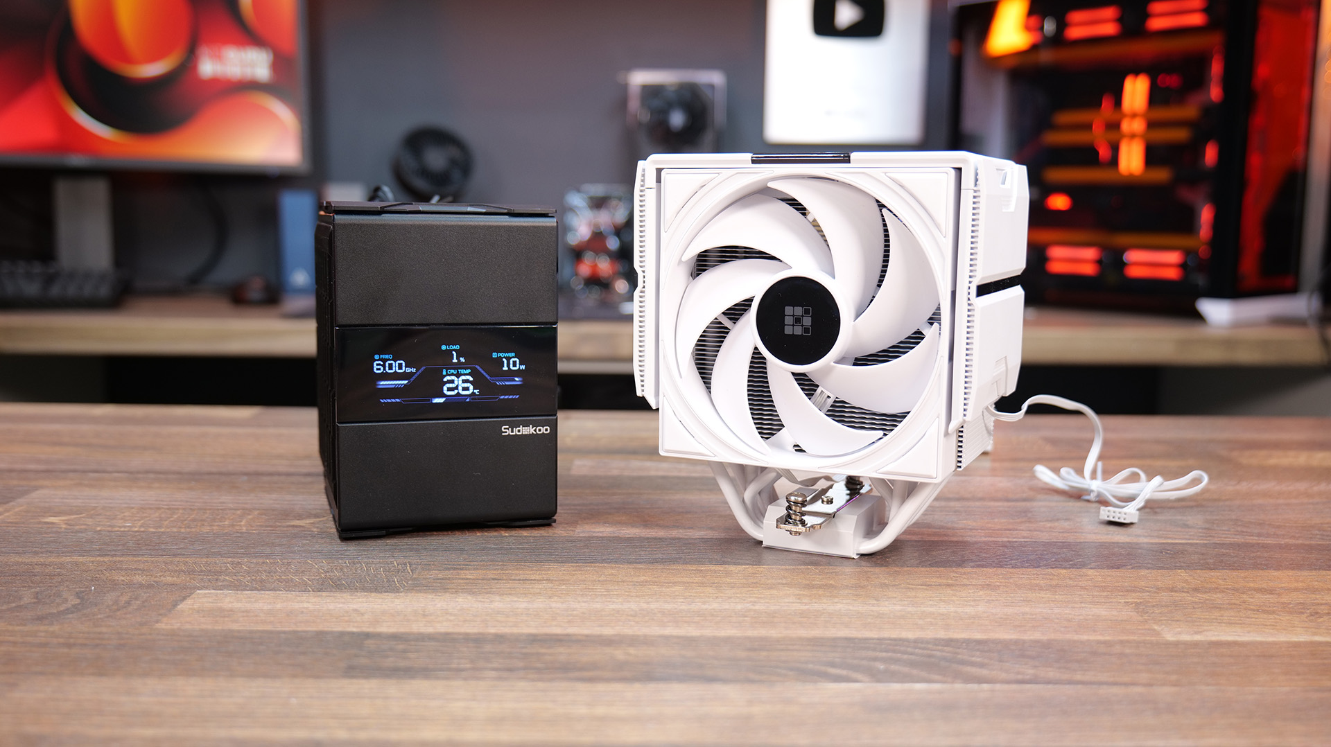 Sudokoo SK700V ホワイト AM5 CPU クーラー SK700V WHITE AM5 Digital Air Cooler | LCD Display Cooling