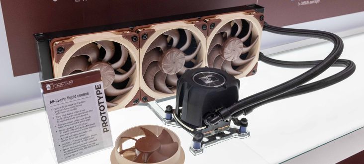 Noctua Will Release Its Long Awaited AIO Liquid Cooler In 2026 KitGuru Noctua Computex 2025 All In One Liquid Coolers 732x330 